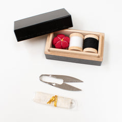 Japanese Hiro Small Sewing Box Kanazawa Urushi Lacquer - black