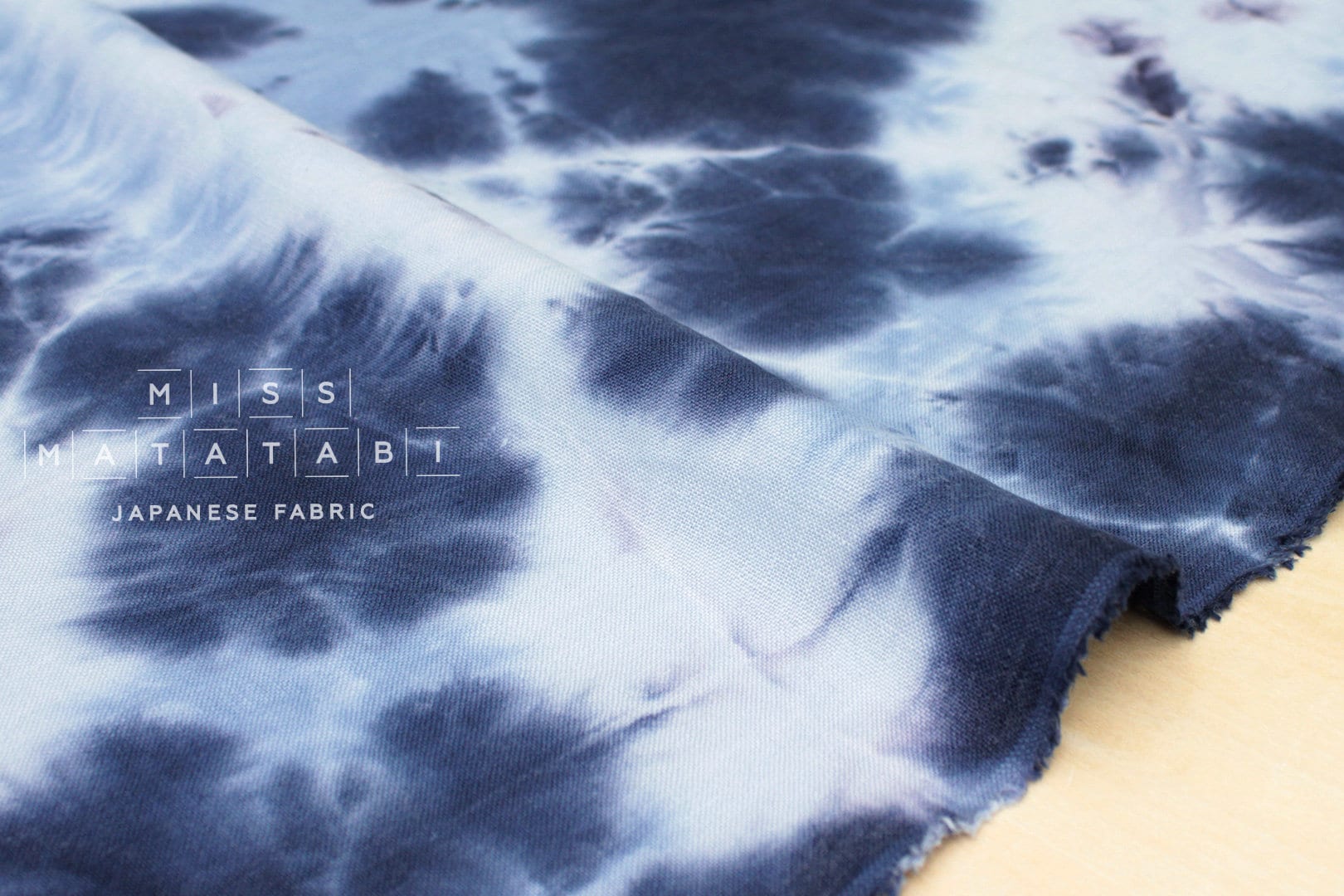 DEADSTOCK Japanese Fabric Handprinted 100% linen - 3 - 50cm
