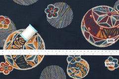 Japanese Fabric Meisen Temari Monyo - F - 50cm