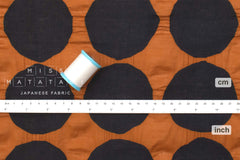 Japanese Fabric Spots Ripple Lawn - orange - 50cm