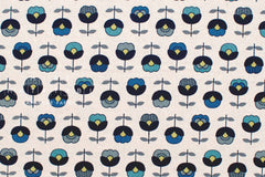 Japanese Fabric Modern Flowers - B - 50cm