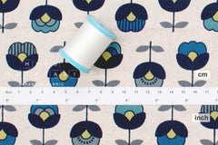 Japanese Fabric Modern Flowers - B - 50cm