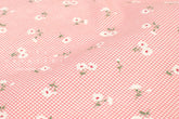 Japanese Fabric Daisy Grid - pink - 50cm