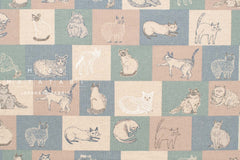 DEADSTOCK Japanese Fabric Canvas Mr Cat - B - 50cm