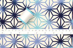 Japanese Fabric Ombre Asanohana - blue - 50cm