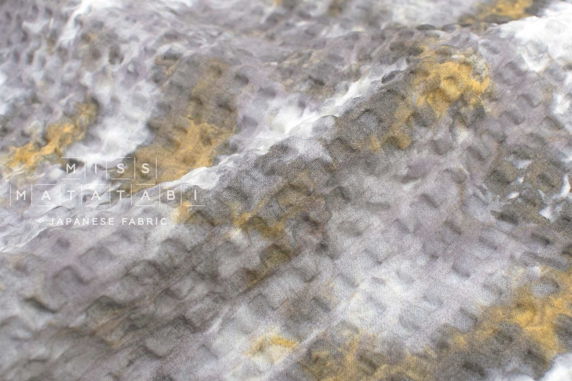 DEADSTOCK Japanese Fabric Marble Ripple - D - 50cm