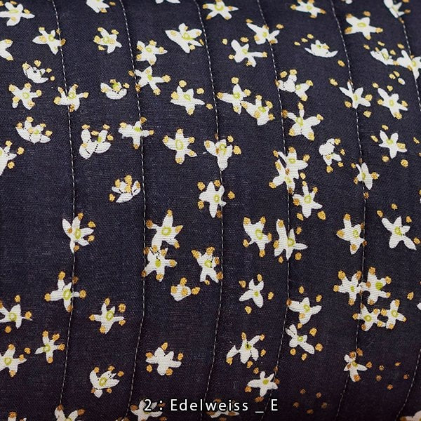 nani IRO Kokka Japanese Fabric Edelweiss Quilted Organic Double Gauze - E - 50cm