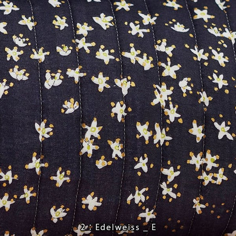 nani IRO Kokka Japanese Fabric Edelweiss Quilted Organic Double Gauze - E - 50cm