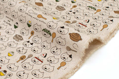 Japanese Fabric Everybody And His Brother Cats - A - 50cm
