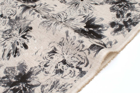 Japanese Fabric Iris - charcoal - 50cm