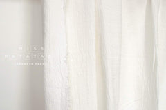 Japanese Fabric Momiji Tsumugi Washed Dobby - shiro - 50cm