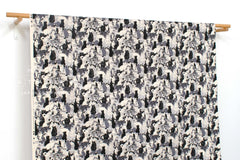 Japanese Fabric Maru Cat and Co - black - 50cm
