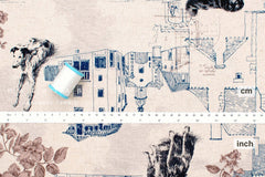 Japanese Fabric Pups in Town - C - 50cm