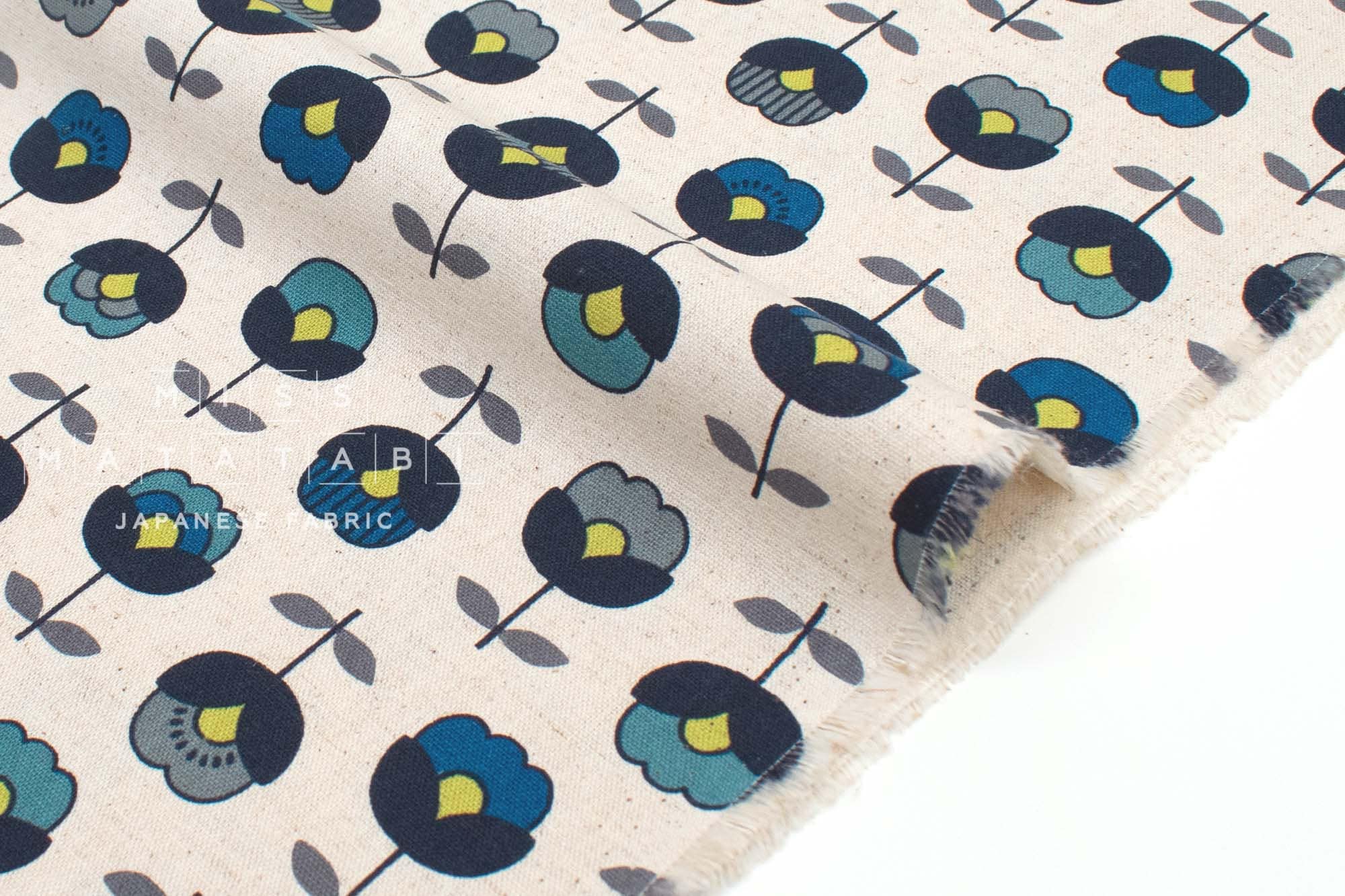 Japanese Fabric Modern Flowers - B - 50cm