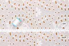 Japanese Fabric Embroidered Eyelet Flowers - 50cm