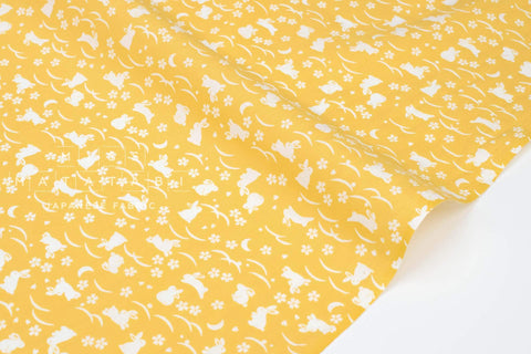 Japanese Fabric Sakura Bunnies - spring yellow - 50cm