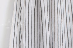 Japanese Fabric Shokunin Collection Yarn-dyed Azumadaki 75 - off white, black - 50cm