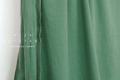 Japanese Fabric Shokunin Collection Azumadaki 47 Linen Wool Blend - green - 50cm