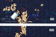 nani IRO Kokka Japanese Fabric PAL Quilted Linen - D navy blue - 50cm