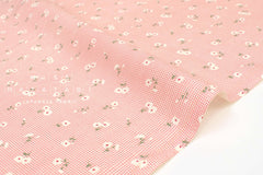 Japanese Fabric Daisy Grid - pink - 50cm