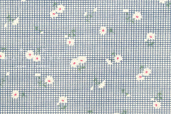 Japanese Fabric Daisy Grid - blue - 50cm