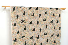Japanese Fabric Boy Cat and Flowers - C - 50cm
