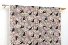 Japanese Fabric Boy Cat and Flowers - D - 50cm