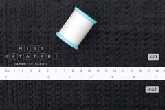 DEADSTOCK Japanese Fabric Dobby Corduroy - black - 50cm