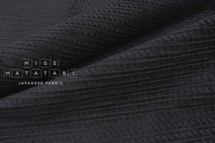 DEADSTOCK Japanese Fabric Dobby Corduroy - black - 50cm