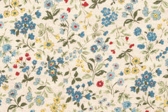 Japanese Fabric Nan's Garden Linen Blend - B - 50cm
