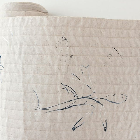nani IRO Kokka Japanese Fabric GUNSEI Quilted Linen Blend - C - 50cm