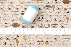 Japanese Fabric Everybody And His Brother Cats - A - 50cm