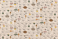 Japanese Fabric Everybody And His Brother Cats - A - 50cm