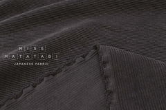 Japanese Fabric Shokunin Collection Yarn-dyed Kotohiradaki Corduroy - charcoal - 50cm