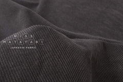 Japanese Fabric Shokunin Collection Yarn-dyed Kotohiradaki Corduroy - charcoal - 50cm