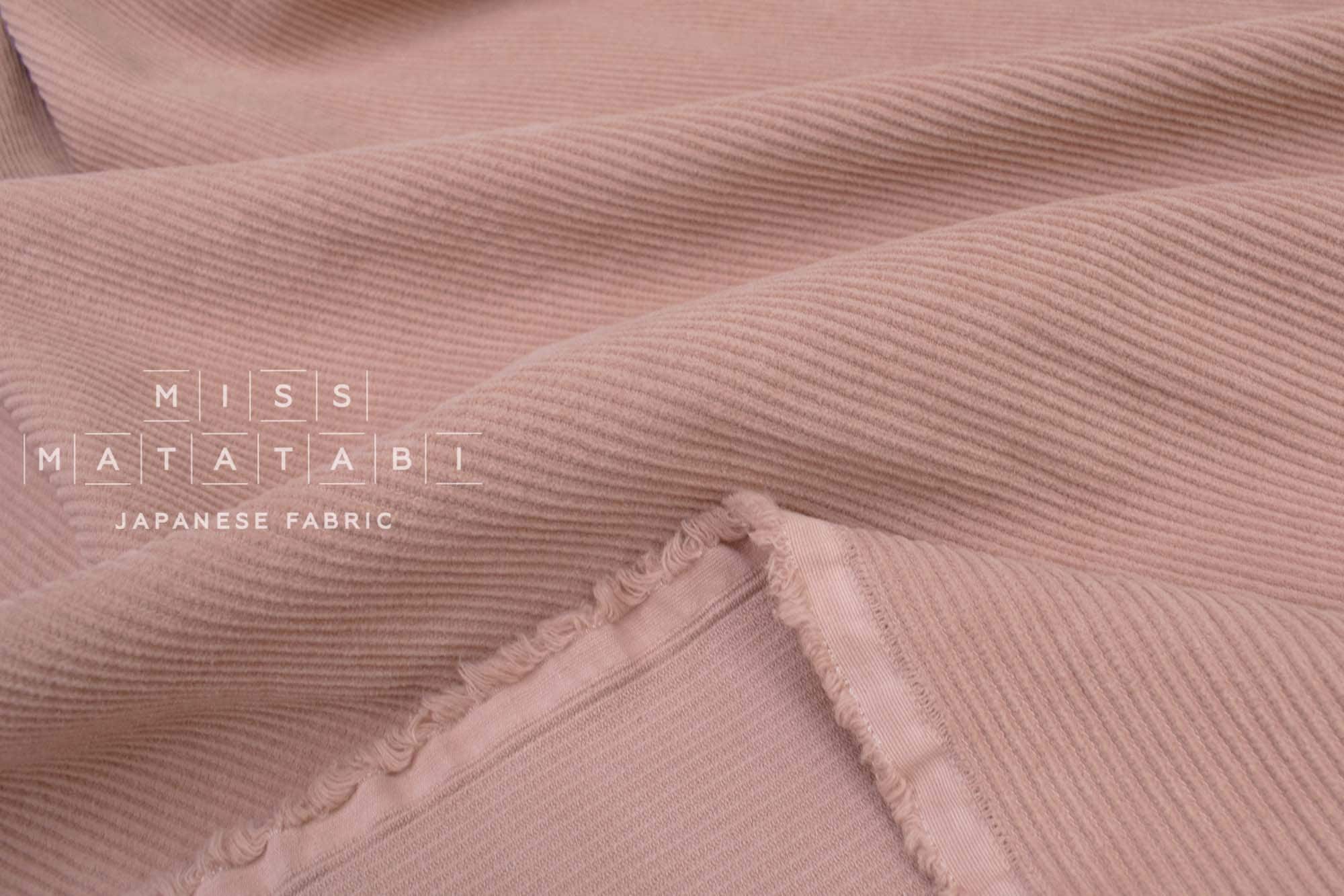 Japanese Fabric Shokunin Collection Yarn-dyed Kotohiradaki Corduroy - pink - 50cm