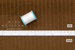 Japanese Fabric Dobby Corduroy - coffee - 50cm