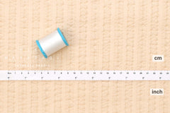 DEADSTOCK Japanese Fabric Solid Ripple - milk tea - 50cm