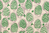 Japanese Fabric Felix - green, grey - 50cm