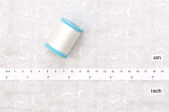 Japanese Fabric Embroidered Double Gauze - white - 50cm