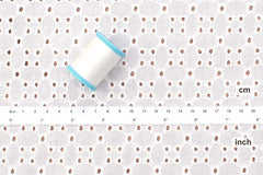 DEADSTOCK Japanese Fabric Embroidered Eyelet - cream - 50cm