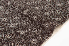 Japanese Fabric Sketched Little Floral Linen Blend - E - 50cm