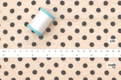DEADSTOCK Japanese Fabric Dotty Ripple - milk tea - 50cm