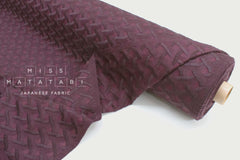 DEADSTOCK Japanese Fabric Embroiderey - wine - 50cm