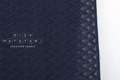 DEADSTOCK Japanese Fabric Embroidery - blue - 50cm