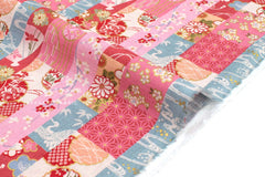 Japanese Fabric Parts of Japan - pink - 50cm