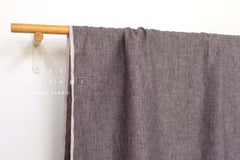 DEADSTOCK Japanese Fabric 100% Linen Chambray - color 37 eggplant - 50cm