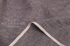 DEADSTOCK Japanese Fabric 100% Linen Chambray - color 37 eggplant - 50cm