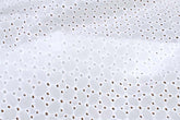 DEADSTOCK Japanese Fabric Embroidered Eyelet - bright white - 50cm