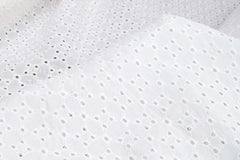 DEADSTOCK Japanese Fabric Embroidered Eyelet - cream - 50cm